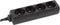 HQ-Power - Stekkerdoos - 4 stopcontacten met penaarde type E 5 m kabel zwart