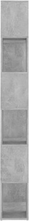 vidaXL - Boekenkast/kamerscherm - 60x24x186 - cm - bewerkt - hout - betongrijs