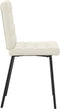 vidaXL - Eetkamerstoelen - 2 - st - fluweel - crèmekleurig