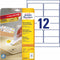 Avery Afneembare Etiketten, wit, 99,1 x 42,3 mm, afneembaar