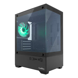 CoolBox COO-CHA-GM200B-0 - ATX Semi-toren doos - USB-C 3.2 Gen 2 - Zwart Groen