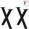 vidaXL - Salontafelpoten - 2 - st - X-vormig - 38x(42-43) - cm - staal - zwart