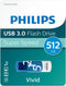 Philips Vivid - USB Flash Drive 512GB - USB 3.0 - Ocean Blue