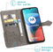 iMoshion Hoesje Geschikt voor Motorola Moto E7 Hoesje Met Pasjeshouder - iMoshion Mandala Bookcase - Grijs