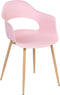 UTICA - Eetkamerstoel - Roze - Synthetisch materiaal