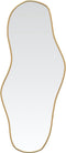 vidaXL - Wandspiegel - 70x30 - cm - goudkleurig
