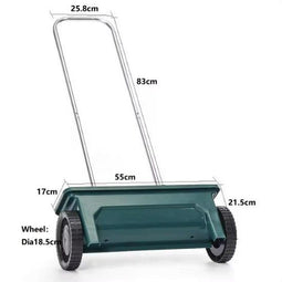 Strooiwagen 12 ltr - voor het strooien van tuinmeststoffen en wintergrit - met