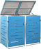 vidaXL - Containerberging - dubbel - 138x77,5x112,5 - cm - roestvrij - staal