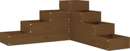vidaXL - Plantenbak - 4-laags - 80,5x79x36 - cm - grenenhout - honingbruin