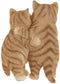 Home ESPRIT - Decoratieve figuren - Katten - Bruin Grijs (2 stuks)