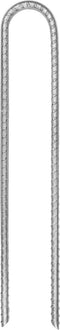 vidaXL - Tentharingen - 12 - st - U-vormig - Ø7 - mm - 30 - cm - gegalvaniseerd - staal