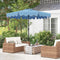 Coast Parasol 270 cm Marineblauw – Tuinparasol met Zwengel, Volant en 25° Kantelbaar Terrasparasol m