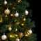 vidaXL - Kunstkerstboom - met - scharnieren - 300 - LED's - en - kerstballen - 180 - cm