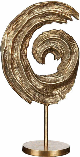 Mica Decorations Decoratief Object Fanc - 33.5x18x57 cm - Aluminium - Goud