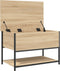 vidaXL - Opbergbankje - 70x42,5x47 - cm - bewerkt - hout - sonoma - eikenkleurig