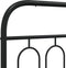 vidaXL - Bedframe - met - hoofdbord - metaal - zwart - 180x200 - cm