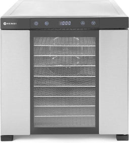 HENDI Profi Line Voedseldroger - 10 trays - digitaal controlepaneel - roestvast staal