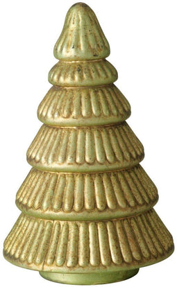 Kerstboompje glas - groen of licht groen of beige - 1 stuk Beige