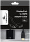 Gembird A-DPM-HDMIF-002 - Adapterkabel DisplayPort (m) naar HDMI (f) - 10cm - Zwart