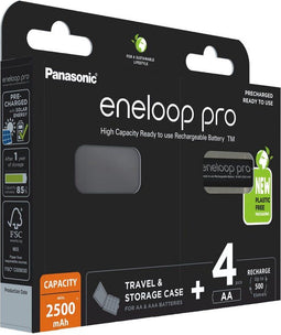Panasonic Eneloop Pro - AA Oplaadbare Batterijen 2500mAh - Blister van 4 (4 stuks)