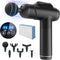 Zerolia Massage Gun - 30 standen - 10 opzetstukken - LCD touchscreen - Draadloos - Zwart