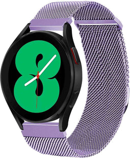 iMoshion Bandje Geschikt voor Samsung Galaxy Watch 3 / 4 (Classic) / 5 (Pro) / 6 (Classic) - iMoshion Milanees magnetisch bandje met installatiehulp - Maat S - Paars
