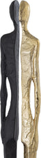 PTMD Thijs Black Alu Statue Man Half Gold S