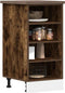 vidaXL - Onderkast - 40x44,5x81,5 - cm - bewerkt - hout - gerookt - eikenkleurig