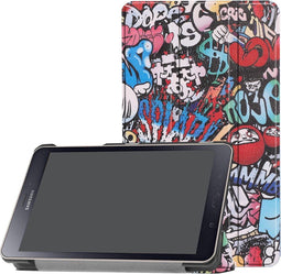 3-Vouw sleepcover hoes - Geschikt voor Samsung Galaxy Tab A 8.0 inch (2019) - Graffiti