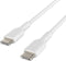 Belkin CAB003BT2MWH - USB-C naar USB-C kabel - 2m - 12W opladen - Wit