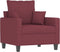 Fauteuil 60 cm stof wijnrood