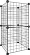 vidaXL - Huisdierenkooi - met - deur - 28 - panelen - 35x35 - cm - staal - zwart