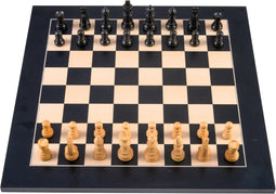 Engelhart 170485 - Schaakset - Bord 40x40cm met houten kist - Zwart esdoorn