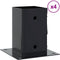 vidaXL - Spokkels - vierkant - 4 - st - 81x81 - mm - gepoedercoat - staal - antraciet