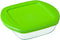 Pyrex Cook & Store - Vierkante Lunchtrommel 1 L - Krasbestendig Glas Groen (6 stuks)