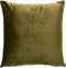 Dutch Decor AVERY - Kussenhoes velvet 45x45 cm - Military Olive - groen met goudkleurige print - met rits - zonder binnenkussen