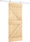 vidaXL - Schuifdeur - met - beslag - 85x210 - cm - massief - grenenhout