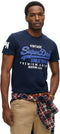 Superdry VL TEE - Heren T-shirt Slimfit - Biologisch katoen - Dark Blue