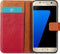 iMoshion Hoesje Geschikt voor Samsung Galaxy S7 Hoesje Met Pasjeshouder - iMoshion Luxe Canvas Bookcase - Rood