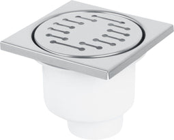 Differnz Basic - Doucheput 10 x 10 cm - Onderuitlaat - Mat chroom