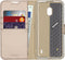 Accezz Hoesje Geschikt voor Nokia 2.2 Hoesje Met Pasjeshouder - Accezz Wallet Softcase Bookcase - goud