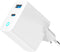 Gembird TA-UC-PDQC30L-W-01 - 2-poorts GaN USB snellader - 30W - Wit