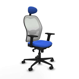 Piqueras y Crespo 2D036N1 - Bureaustoel - Hoofdsteun verstelbaar - Blauw