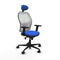Piqueras y Crespo 2D036N1 - Bureaustoel - Hoofdsteun verstelbaar - Blauw