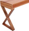 vidaXL - Computerbureau - 115x47x77 - cm - massief - mahoniehout - naturel