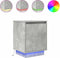 vidaXL - Nachtkastjes - met - led-verlichting - 2 - st - 38x34x50 - cm - betongrijs