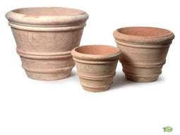 Bloembak Pot coni d26 cm h20 cm whitewash Mcollections