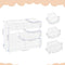 Lestarain Kinderplank met 9 Opbergdozen Wit 92 x 60 x 30 cm