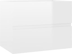 vidaXL - Wastafelkast - 60x38,5x45 - cm - bewerkt - hout - hoogglans - wit