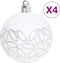 vidaXL - 70-delige - Kerstballenset - zilver - en - wit